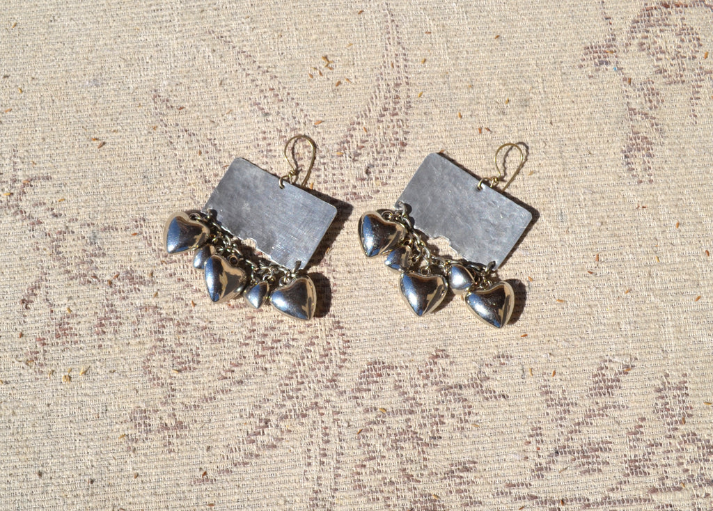 Handmade hearts earrings