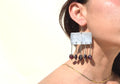 Boho earrings with handmade glass beads