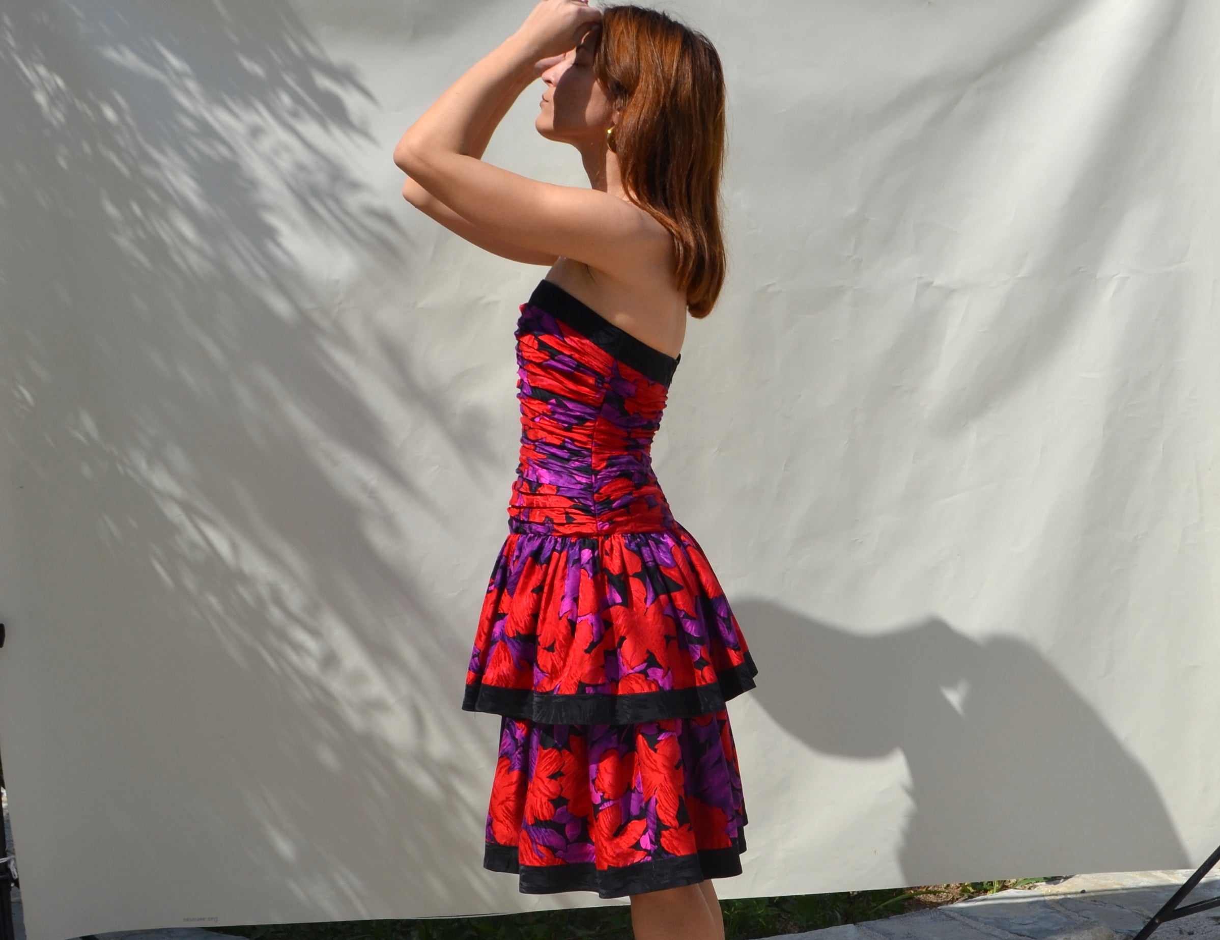 Vintage 80s silk dress
