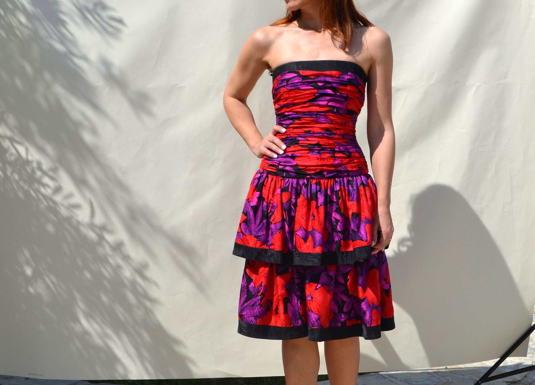 Vintage 80s silk dress