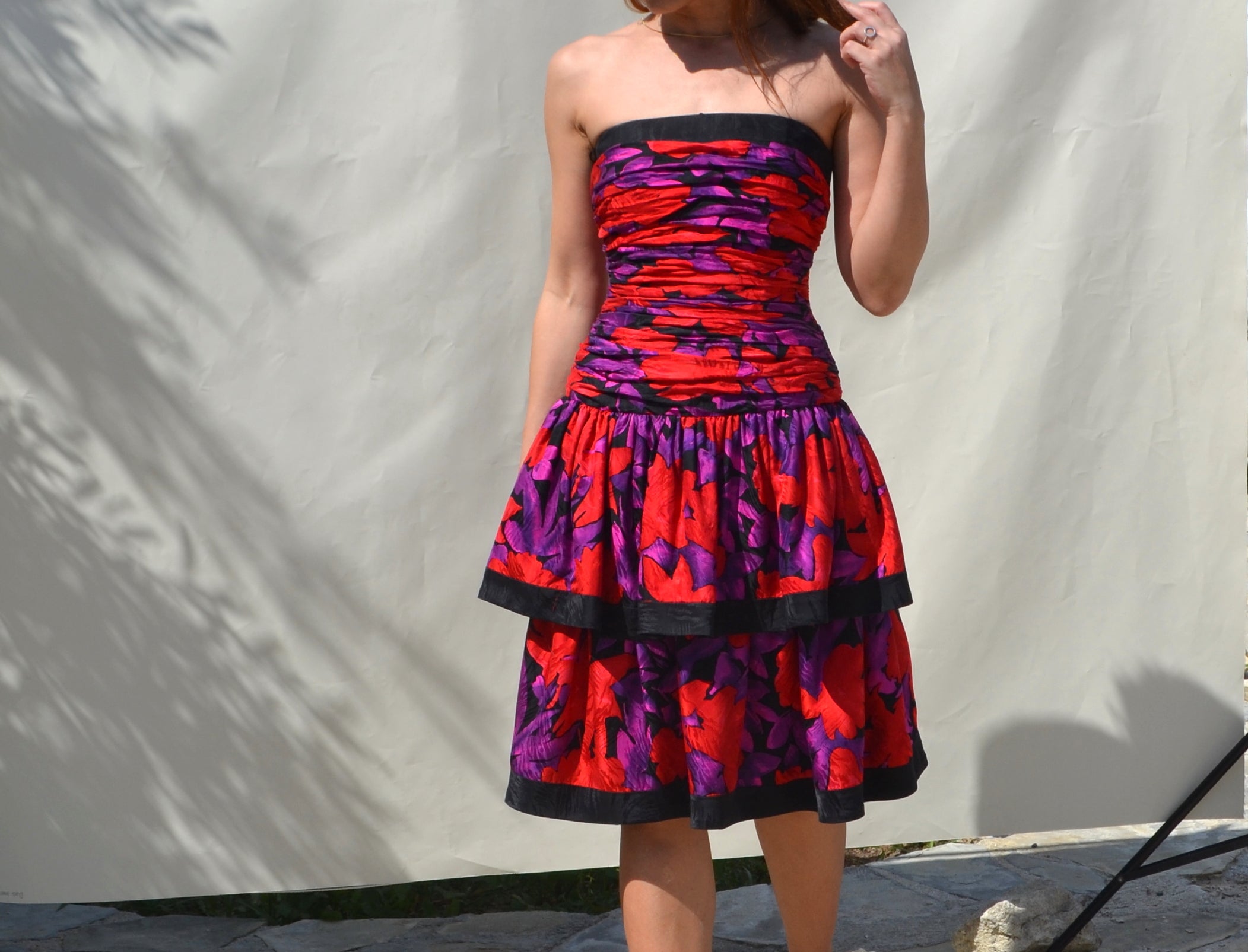 Vintage 80s silk dress