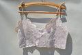 Cotton crochet delicate lace upcycled top