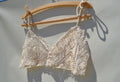 Cotton/linen crochet delicate lace upcycled top