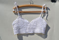 Cotton crochet upcycled crop top