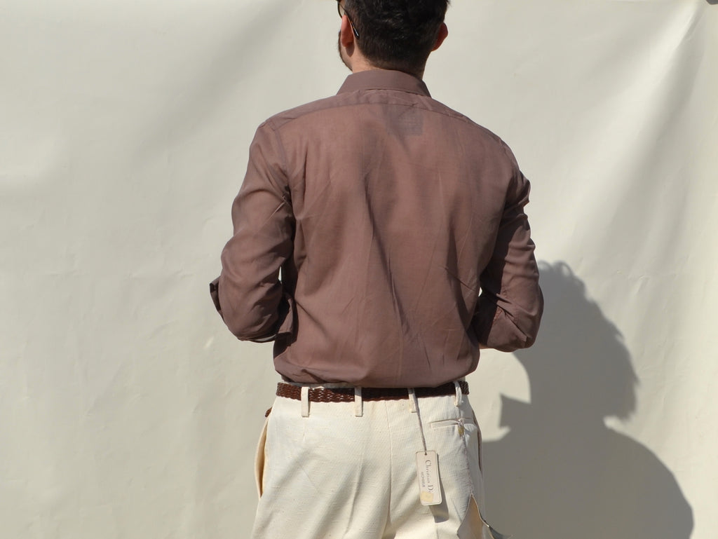 Yves Saint Laurent cocoa brown 70s/80s shirt