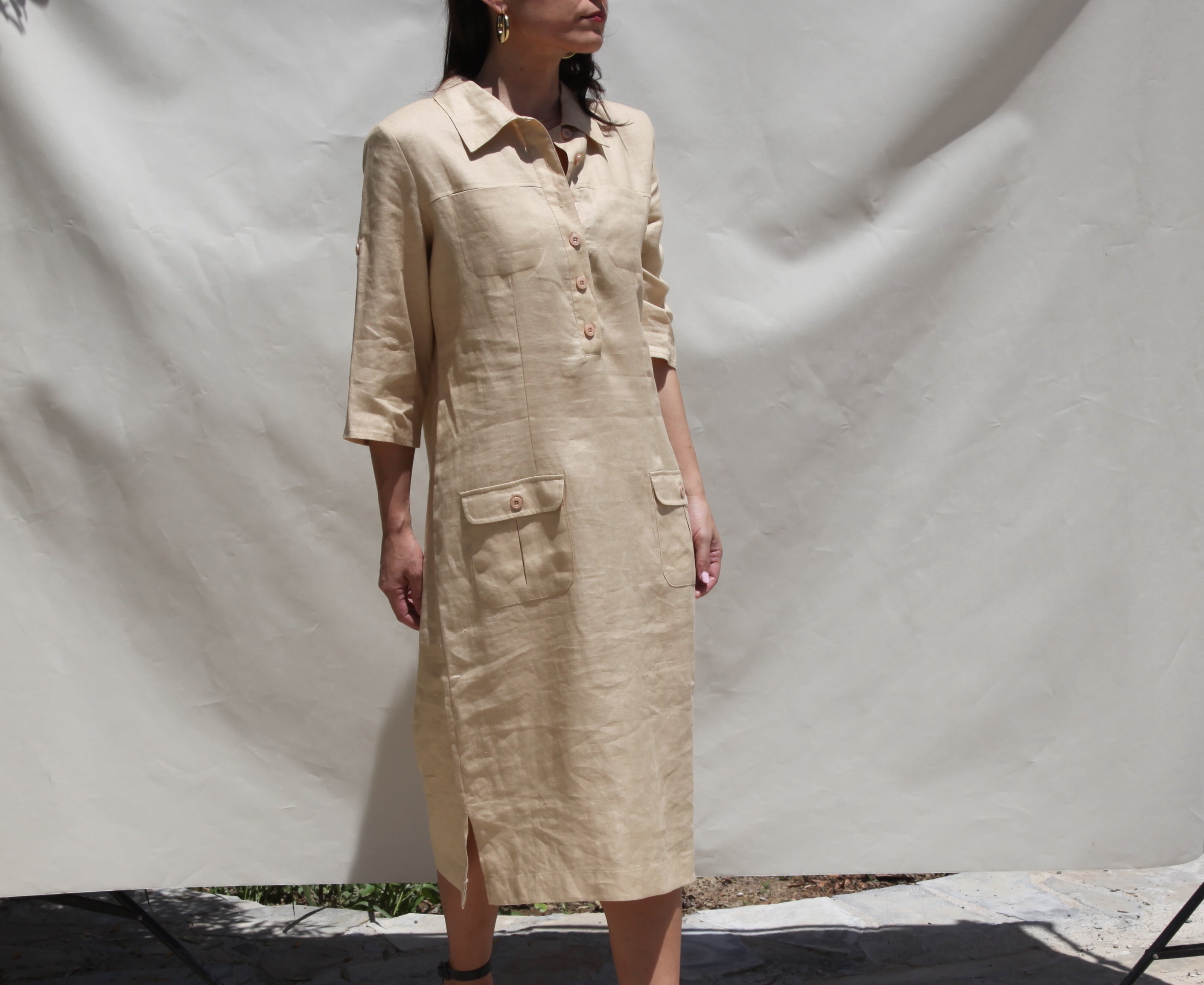 Silvio Testino 100% pure linen dress