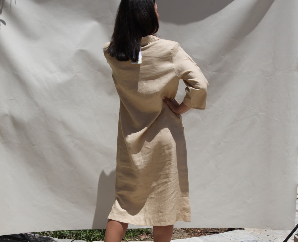 Silvio Testino 100% pure linen dress