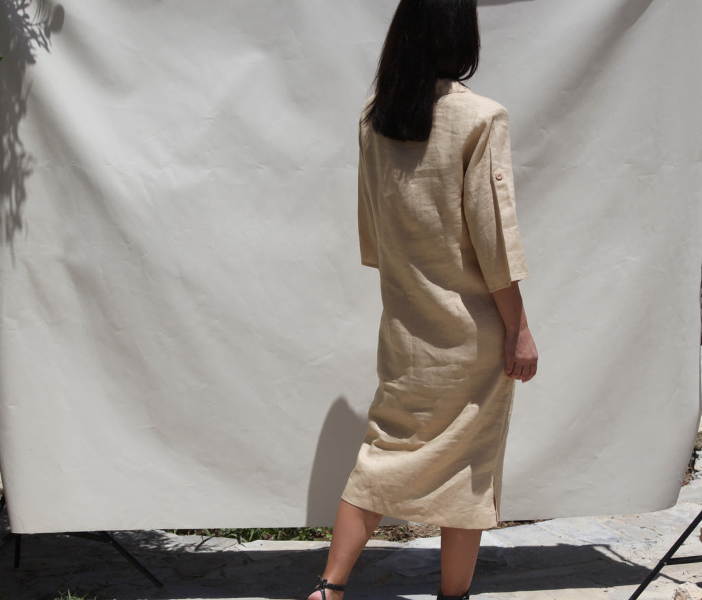 Silvio Testino 100% pure linen dress