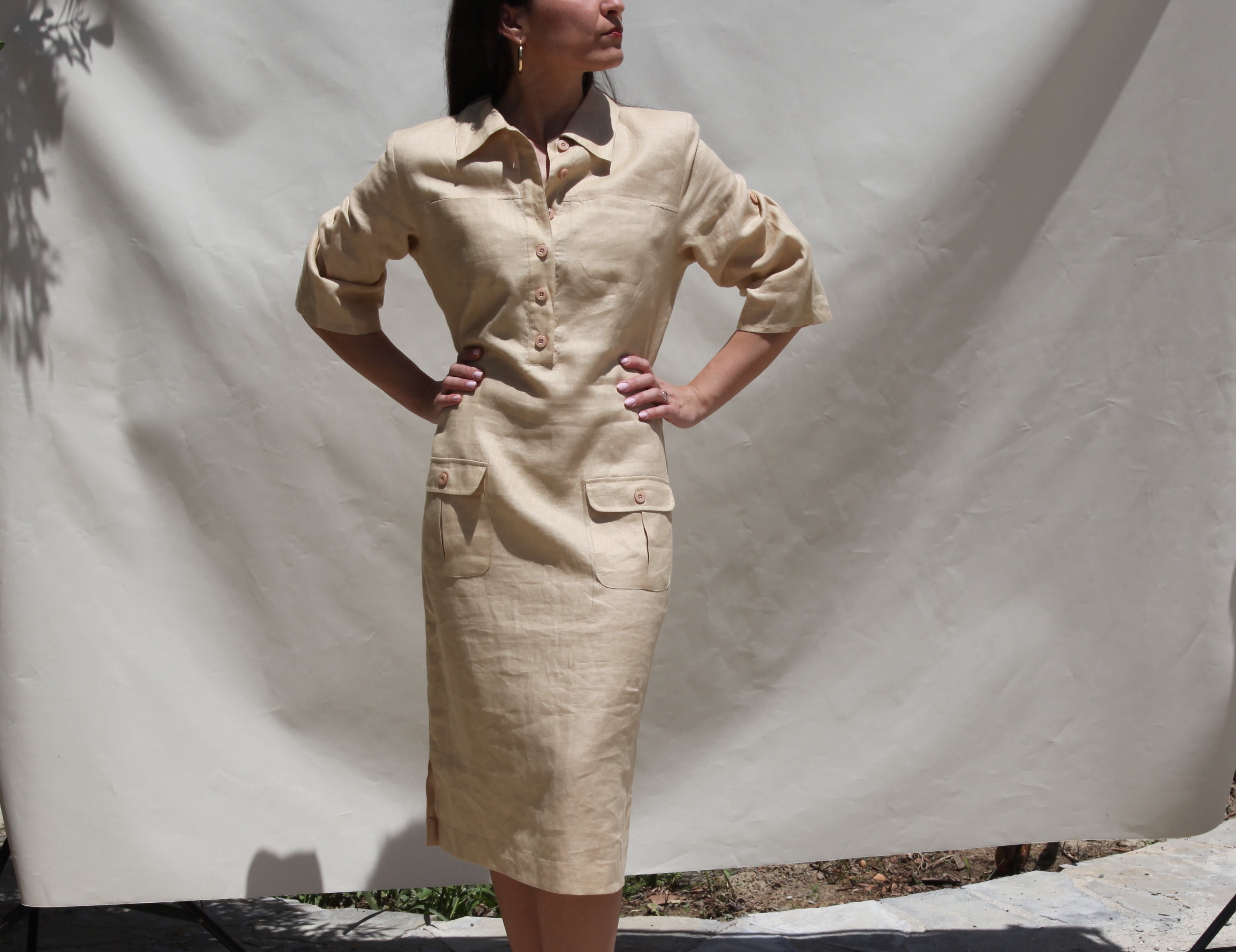 Silvio Testino 100% pure linen dress