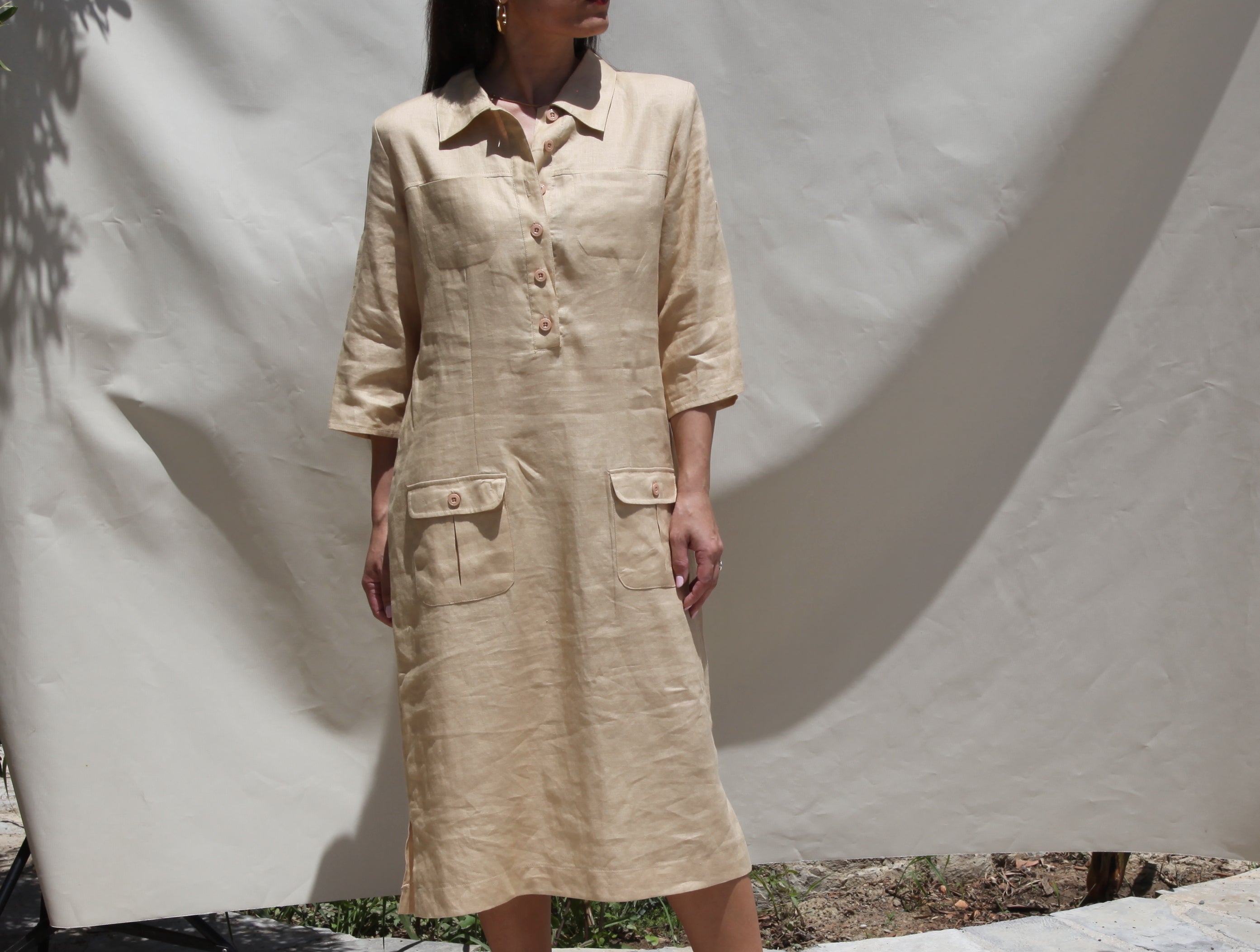 Silvio Testino 100% pure linen dress
