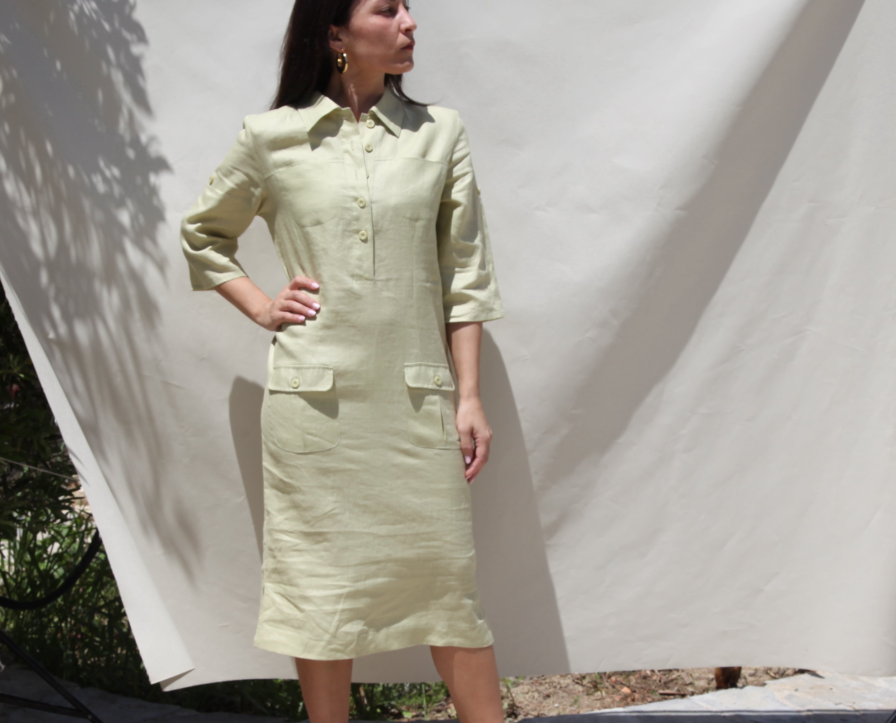 Silvio Testino 100% pure linen dress