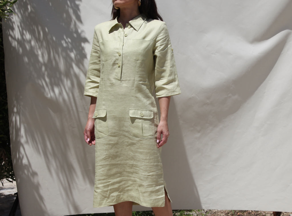 Silvio Testino 100% pure linen dress