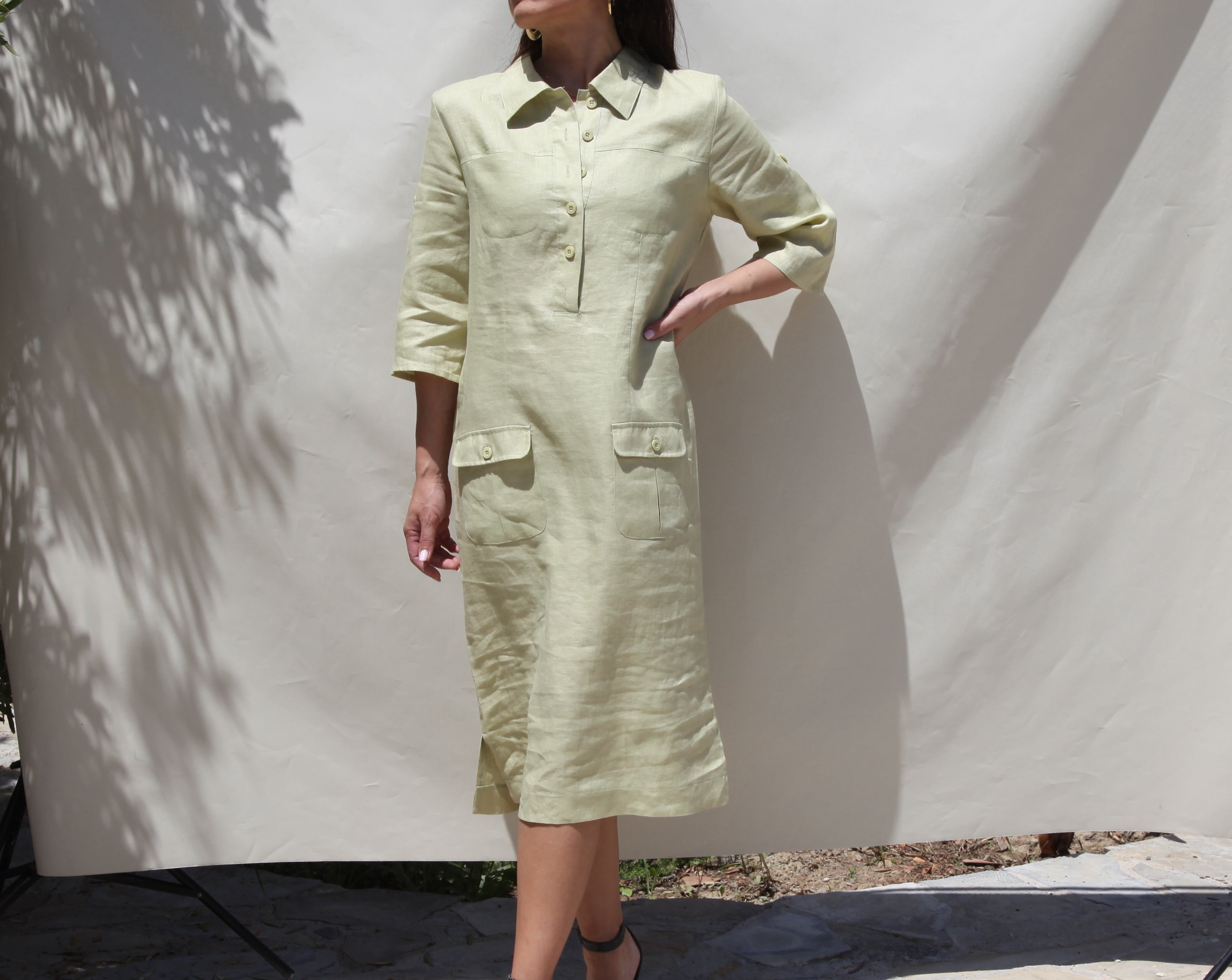 Silvio Testino 100% pure linen dress