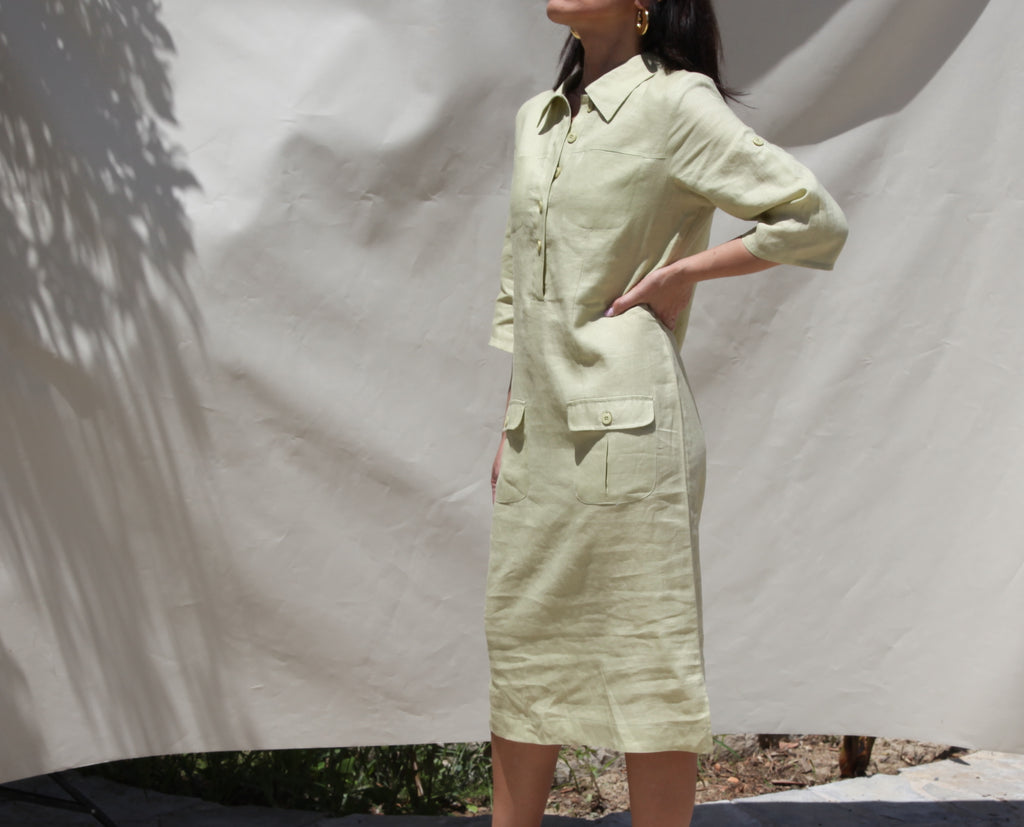Silvio Testino 100% pure linen dress