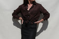 Yves Saint Laurent dark chocolate shirt